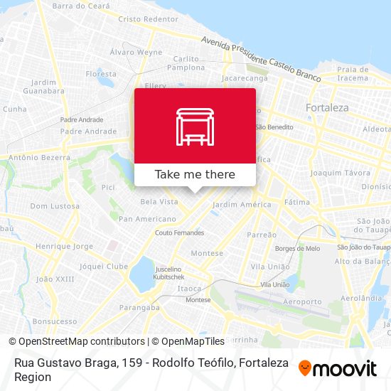 Mapa Rua Gustavo Braga, 159 - Rodolfo Teófilo