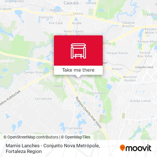 Mamis Lanches - Conjunto Nova Metrópole map