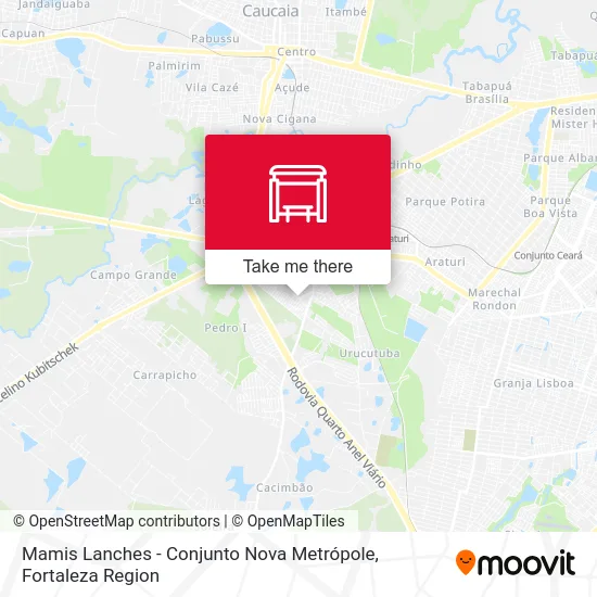 Mamis Lanches - Conjunto Nova Metrópole map