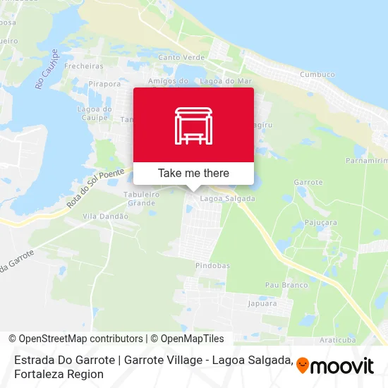 Estrada Do Garrote | Garrote Village - Lagoa Salgada map