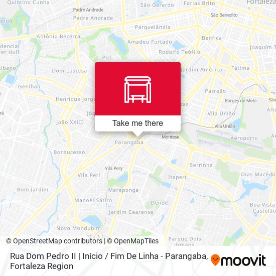 Mapa Rua Dom Pedro II | Início / Fim De Linha - Parangaba