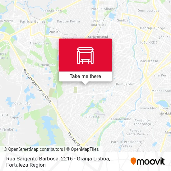 Rua Sargento Barbosa, 2216 - Granja Lisboa map