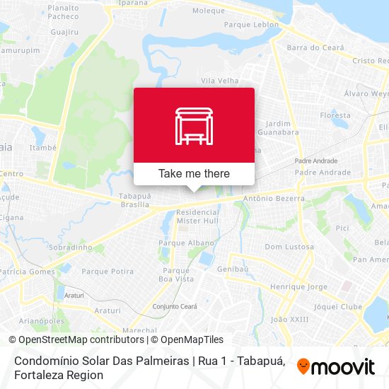 Condomínio Solar Das Palmeiras | Rua 1 - Tabapuá map