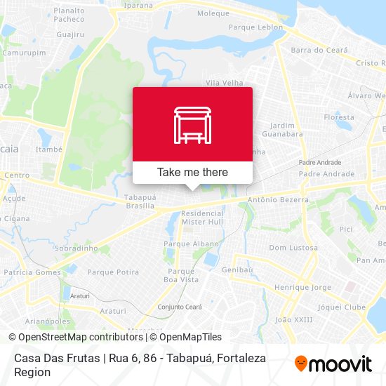 Casa Das Frutas | Rua 6, 86 - Tabapuá map