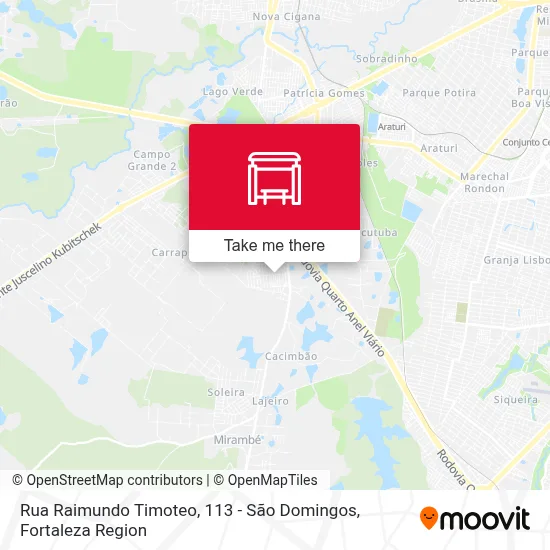 Rua Raimundo Timoteo, 113 - São Domingos map