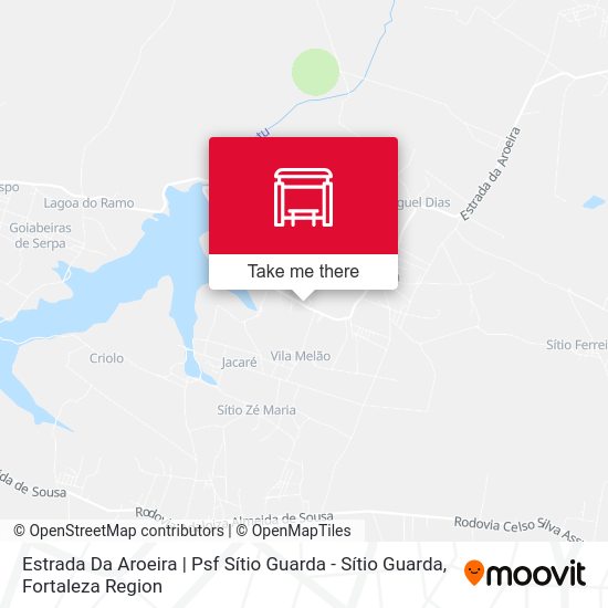 Estrada Da Aroeira | Psf Sítio Guarda - Sítio Guarda map