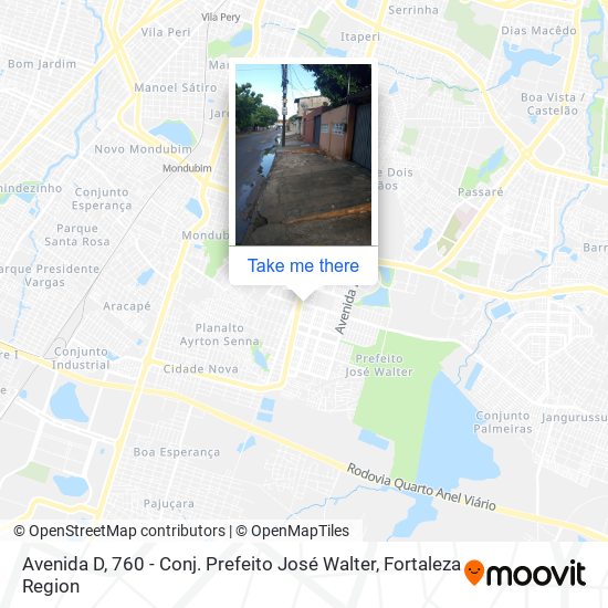 Mapa Avenida D, 760 - Conj. Prefeito José Walter