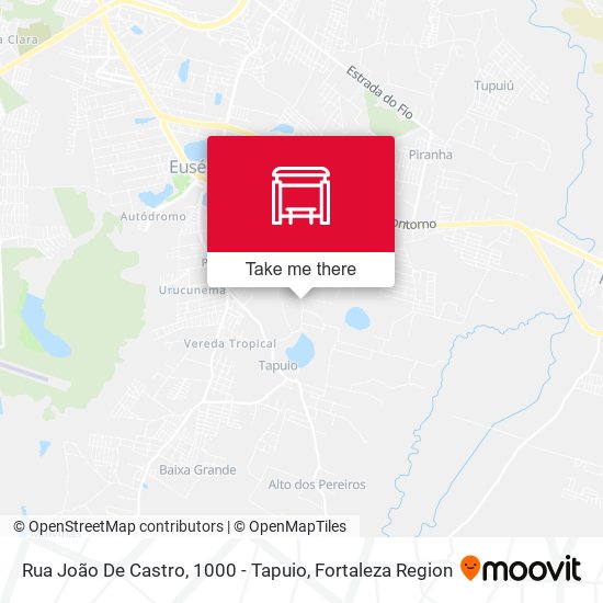 Rua João De Castro, 1000 - Tapuio map