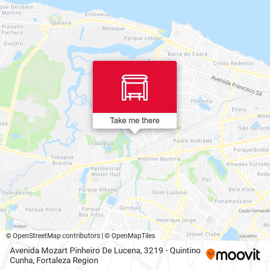 Avenida Mozart Pinheiro De Lucena, 3219 - Quintino Cunha map
