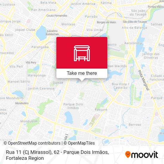 Rua 11 (Cj Mirassol), 62 - Parque Dois Irmãos map