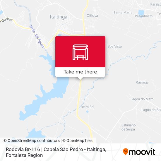 Rodovia Br-116 | Capela São Pedro - Itaitinga map