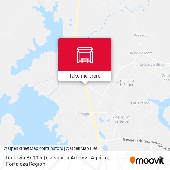 Rodovia Br-116 | Cervejaria Ambev - Aquiraz map