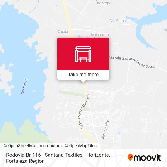 Rodovia Br-116 | Santana Textiles - Horizonte map