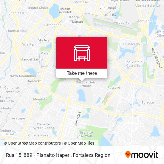 Rua 15, 889 - Planalto Itaperi map