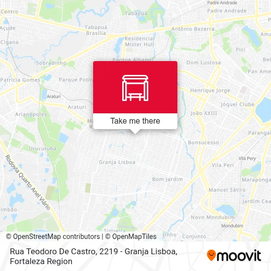 Rua Teodoro De Castro, 2219 - Granja Lisboa map