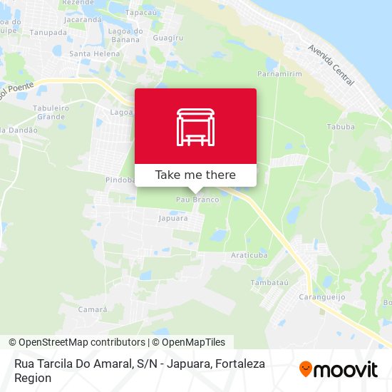 Rua Tarcila Do Amaral, S / N - Japuara map