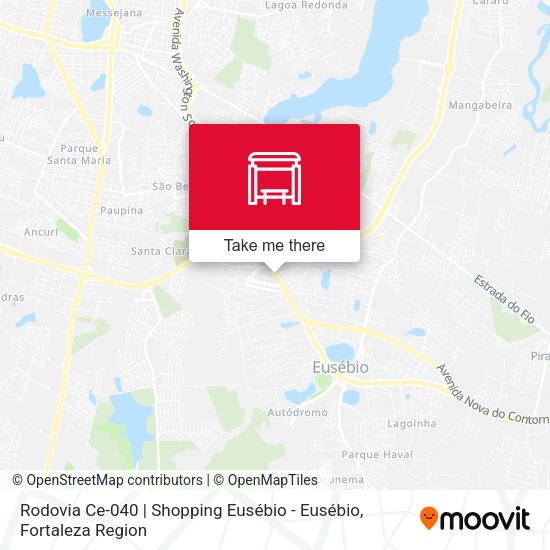 Rodovia Ce-040 | Shopping Eusébio - Eusébio map