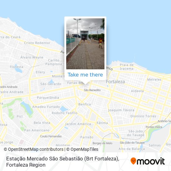 Mapa Estação Mercado São Sebastião (Brt Fortaleza)