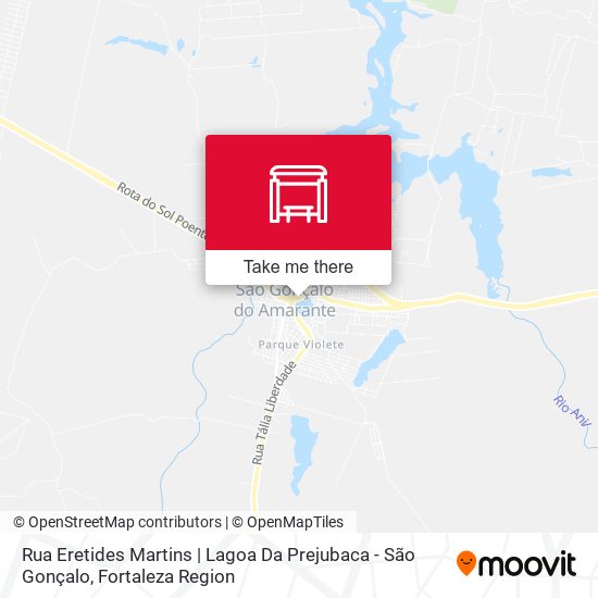 Rua Eretides Martins | Lagoa Da Prejubaca - São Gonçalo map