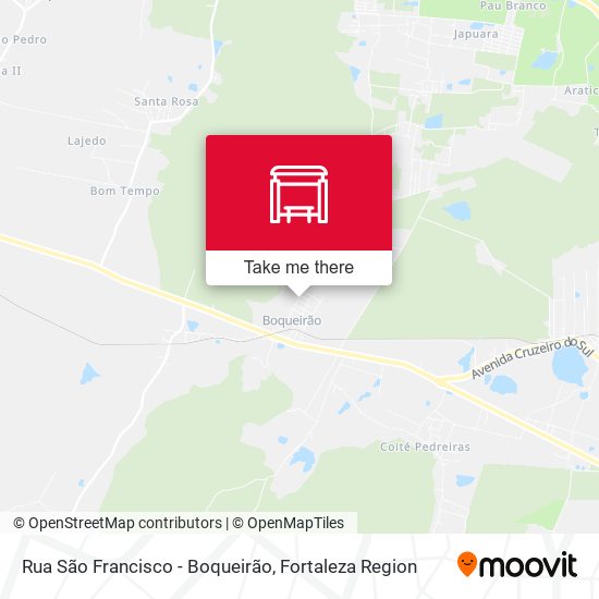 Rua São Francisco - Boqueirão map