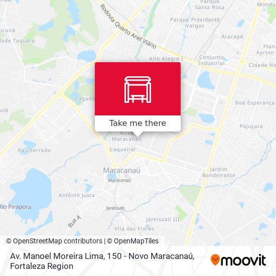 Av. Manoel Moreira Lima, 150 - Novo Maracanaú map