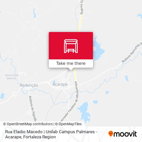 Rua Eladio Macedo | Unilab Campus Palmares - Acarape map