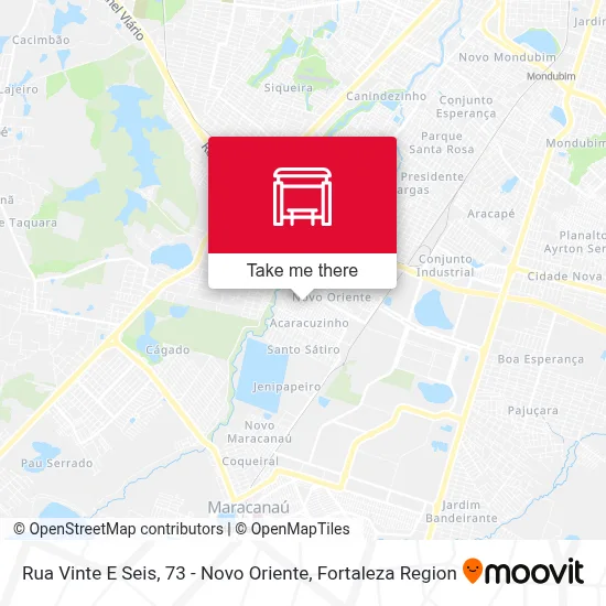 Rua Vinte E Seis, 73 - Novo Oriente map