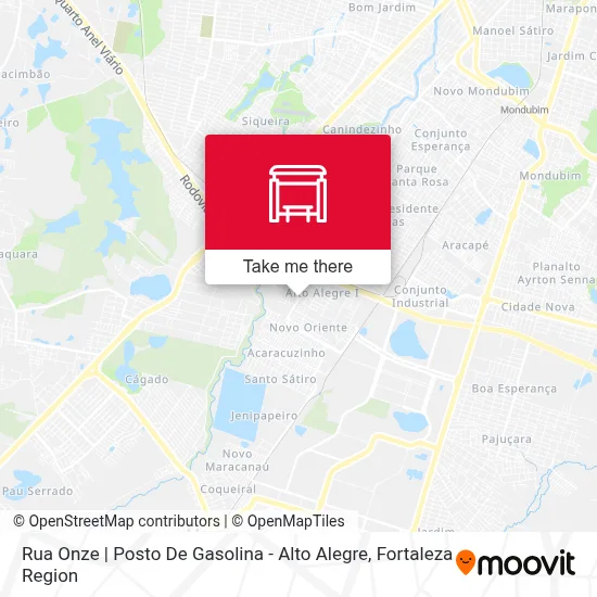 Rua Onze | Posto De Gasolina - Alto Alegre map