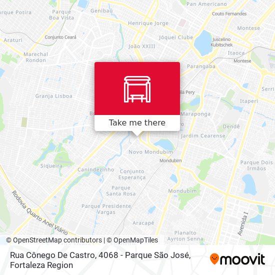 Mapa Rua Cônego De Castro, 4068 - Parque São José