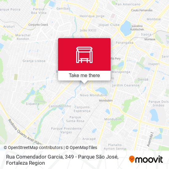 Mapa Rua Comendador Garcia, 349 - Parque São José