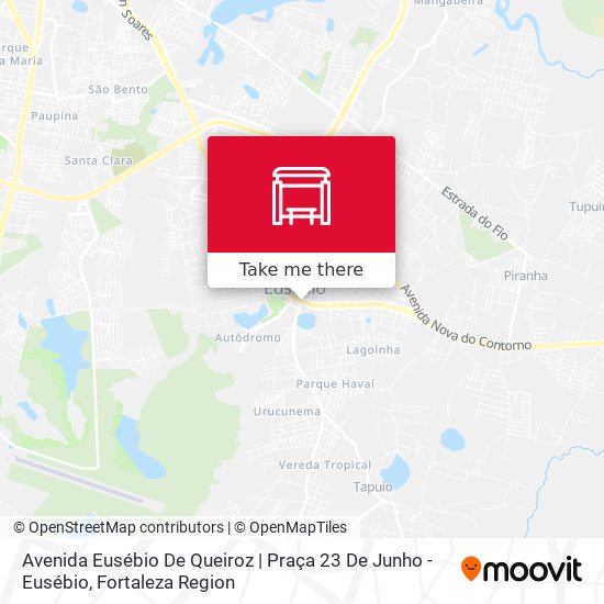 Mapa Avenida Eusébio De Queiroz | Praça 23 De Junho - Eusébio