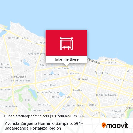Avenida Sargento Hermínio Sampaio, 694 - Jacarecanga map