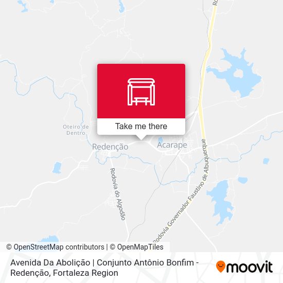 Avenida Da Abolição | Conjunto Antônio Bonfim - Redenção map