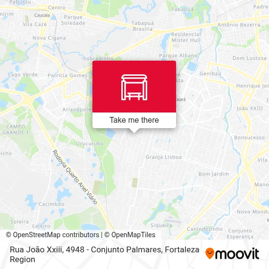 Rua João Xxiii, 4948 - Conjunto Palmares map