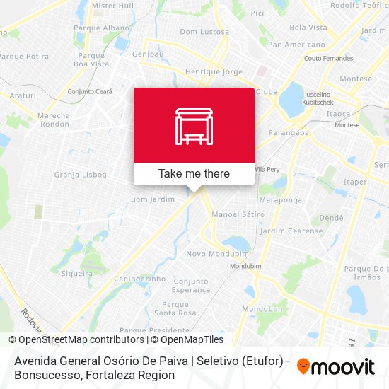 Mapa Avenida General Osório De Paiva | Seletivo (Etufor) - Bonsucesso