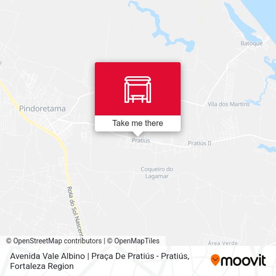 Avenida Vale Albino | Praça De Pratiús - Pratiús map
