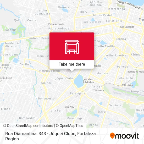 Rua Diamantina, 343 - Jóquei Clube map