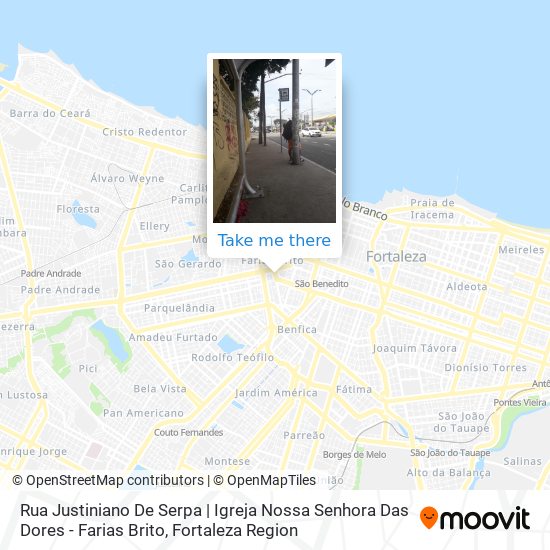 Mapa Rua Justiniano De Serpa | Igreja Nossa Senhora Das Dores - Farias Brito