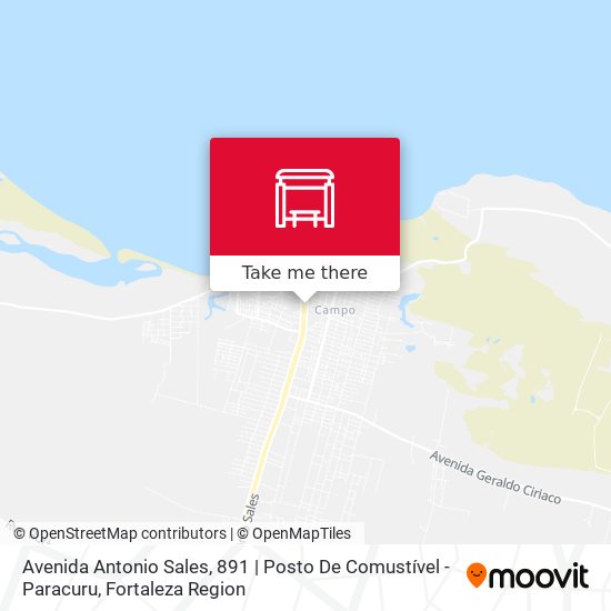 Avenida Antonio Sales, 891 | Posto De Comustível - Paracuru map