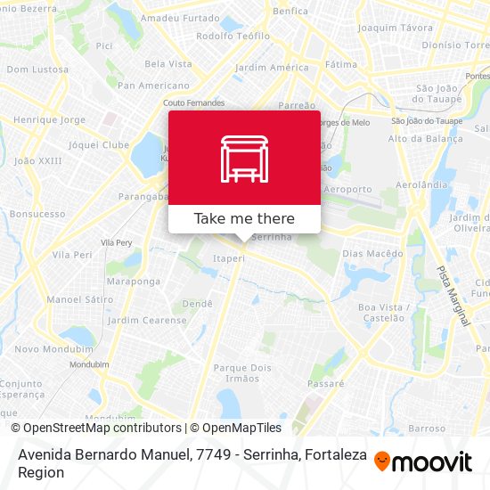 Mapa Avenida Bernardo Manuel, 7749 - Serrinha