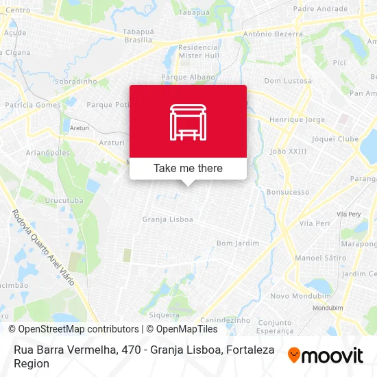 Rua Barra Vermelha, 470 - Granja Lisboa map