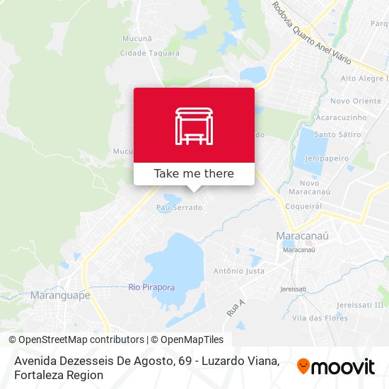 Avenida Dezesseis De Agosto, 69 - Luzardo Viana map