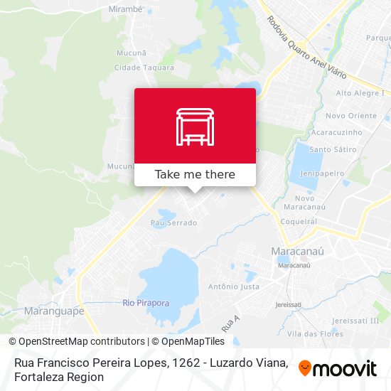 Rua Francisco Pereira Lopes, 1262 - Luzardo Viana map