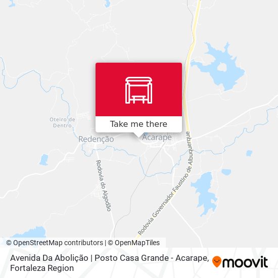 Avenida Da Abolição | Posto Casa Grande - Acarape map