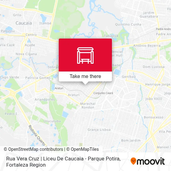 Rua Vera Cruz | Liceu De Caucaia - Parque Potira map