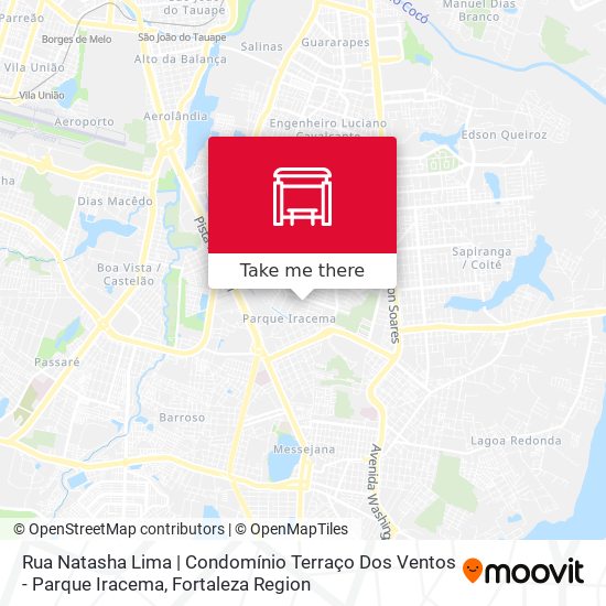 Mapa Rua Natasha Lima | Condomínio Terraço Dos Ventos - Parque Iracema