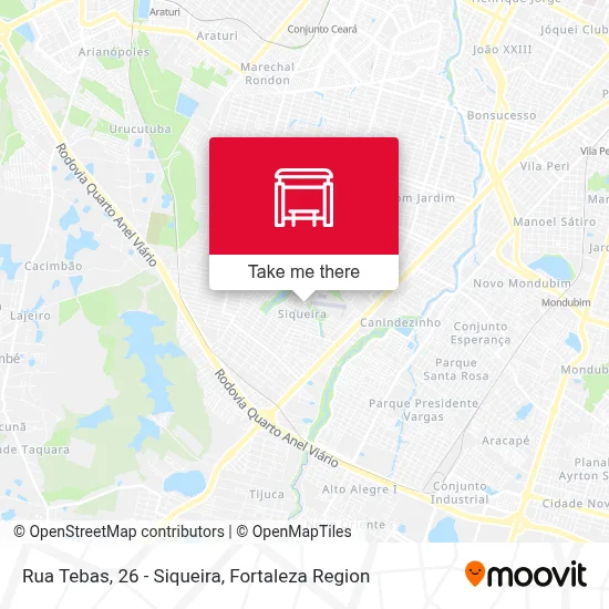 Rua Tebas, 26 - Siqueira map