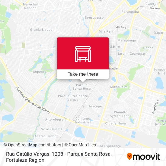 Rua Getúlio Vargas, 1208 - Parque Santa Rosa map
