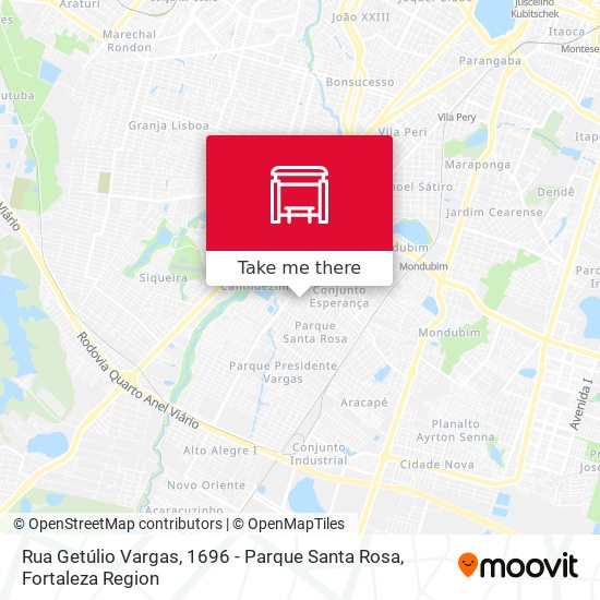 Rua Getúlio Vargas, 1696 - Parque Santa Rosa map
