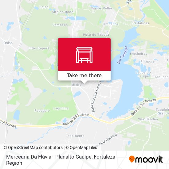 Mercearia Da Flávia - Planalto Cauípe map